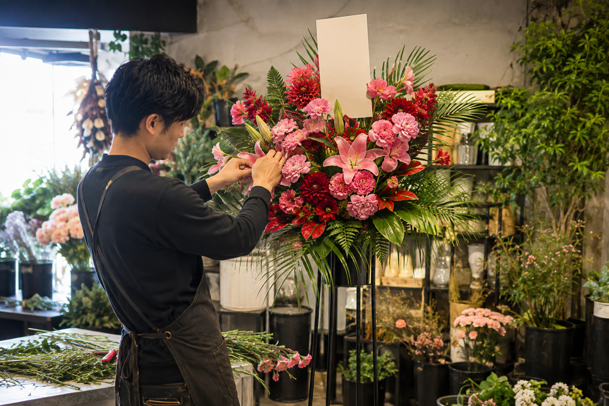 スタンド花1段